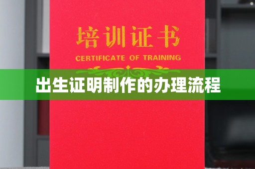 湛江出生证明制作的办理流程
